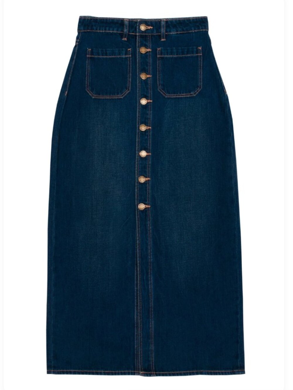 Rolla’s Sailor Button Front Denim Midi Skirt Sz 27